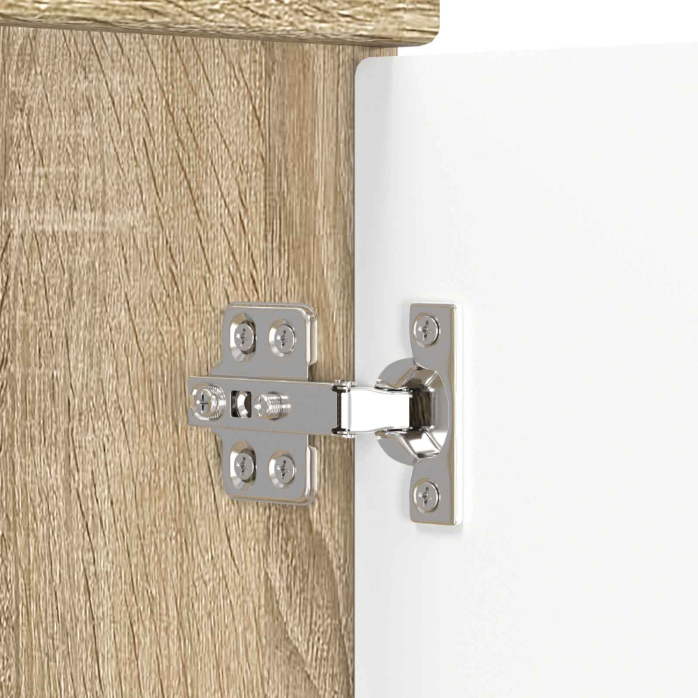 Produktbild för Badrumsspegel med handfat Sonoma-ek 54 x 35 x 83 cm