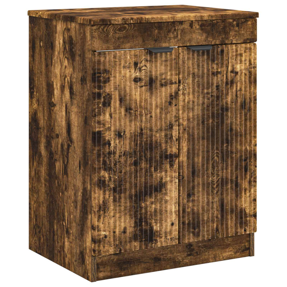 Produktbild för Badrumsskåp Rökt ek 54 x 41 x 70 cm Konstruerat trä