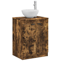 Produktbild för Badrumsskåp Rökt ek 54 x 41 x 70 cm Konstruerat trä