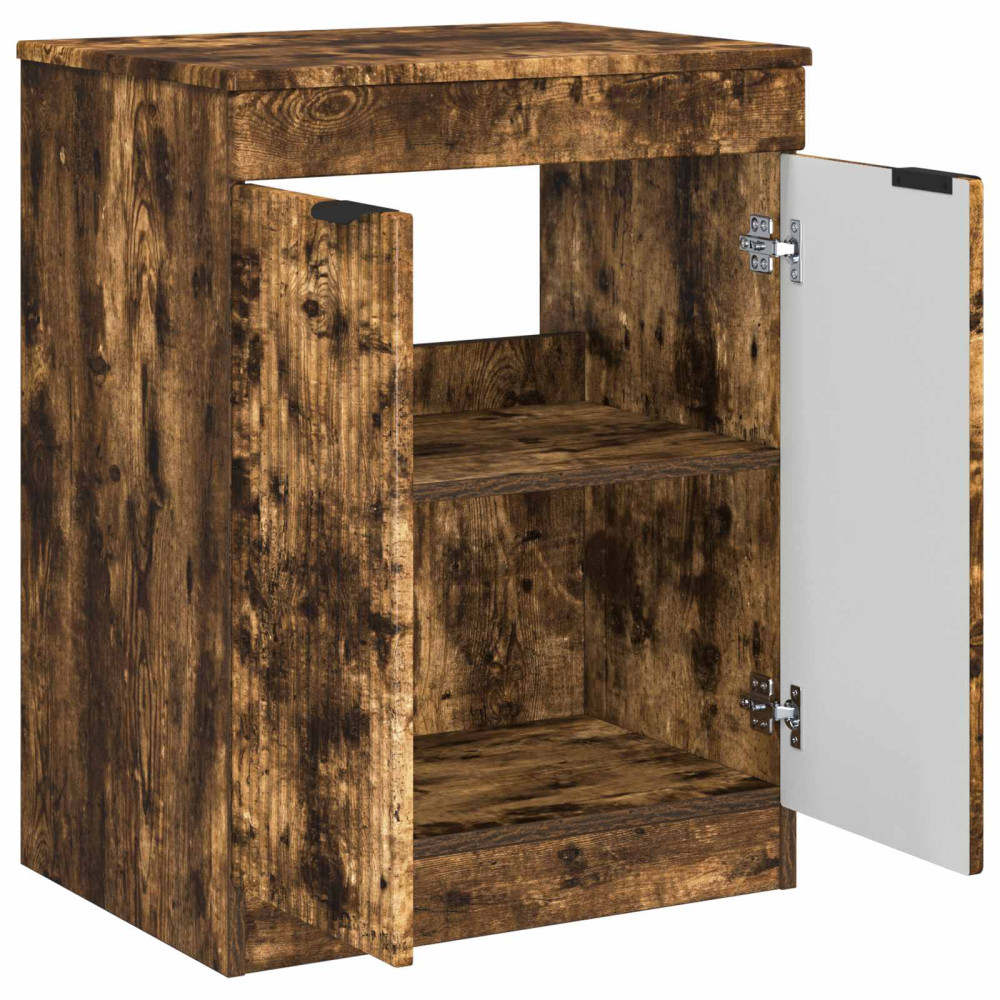 Produktbild för Badrumsskåp Rökt ek 54 x 41 x 70 cm Konstruerat trä