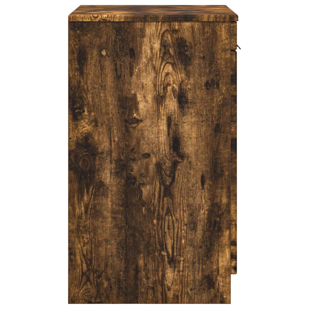 Produktbild för Badrumsskåp Rökt ek 54 x 41 x 70 cm Konstruerat trä