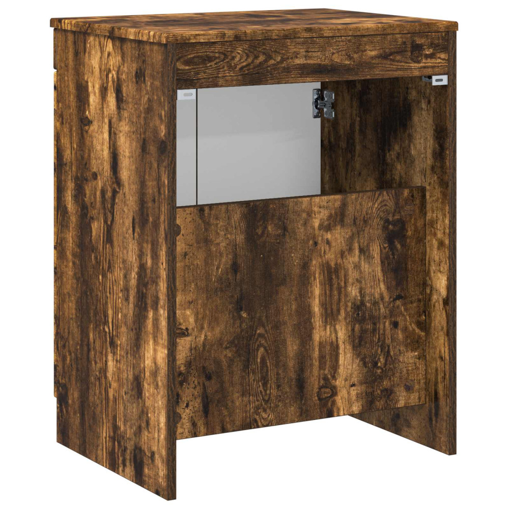 Produktbild för Badrumsskåp Rökt ek 54 x 41 x 70 cm Konstruerat trä