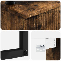 Produktbild för Väggmonterat Handfat Rökt ek 40 x 41 x 40,5 cm Konstruerat trä