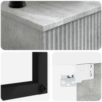 Produktbild för Väggmonterat Handfat Betonggrå 53 x 35 x 39 cm Konstruerat trä