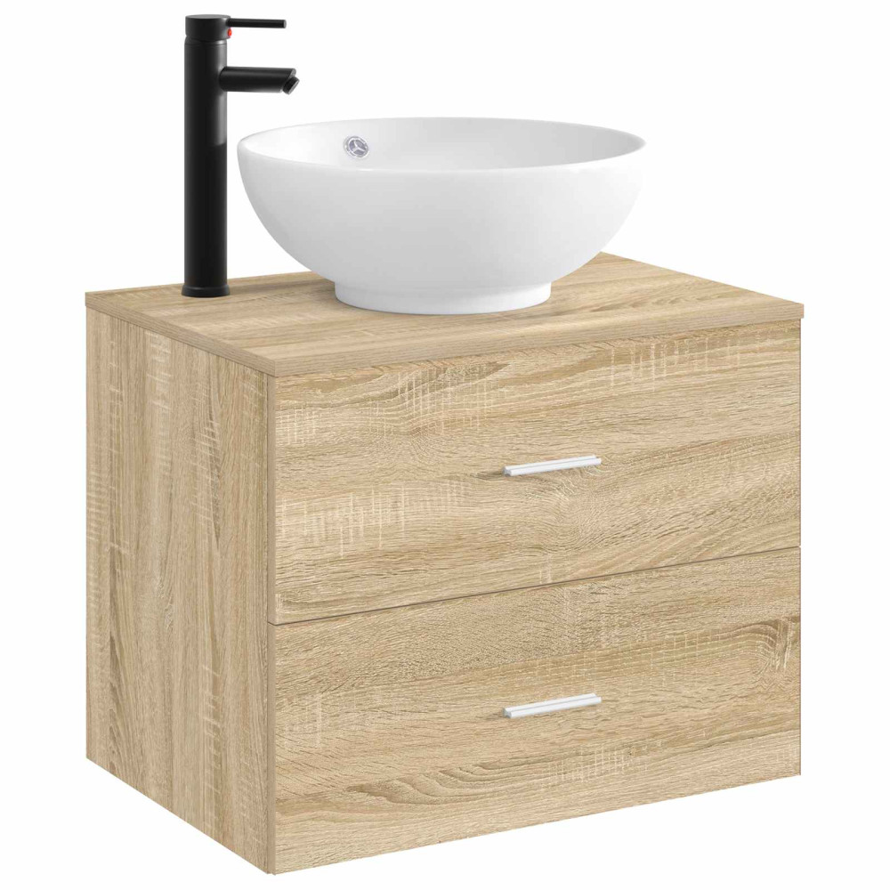 Produktbild för Tvättställ för badrum Matte Svart 44 x 44 x 16 cm Metall