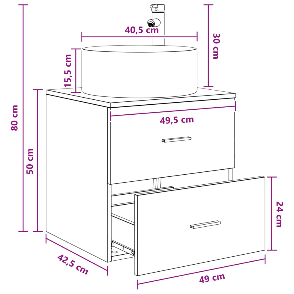 Produktbild för Väggmonterad handfatsspegel Gammalt trä 49,5 x 44,5 x 65,5 cm