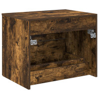 Produktbild för Väggmonterat Badrumsskåp Rökt ek 62,5 x 44,5 x 50 cm