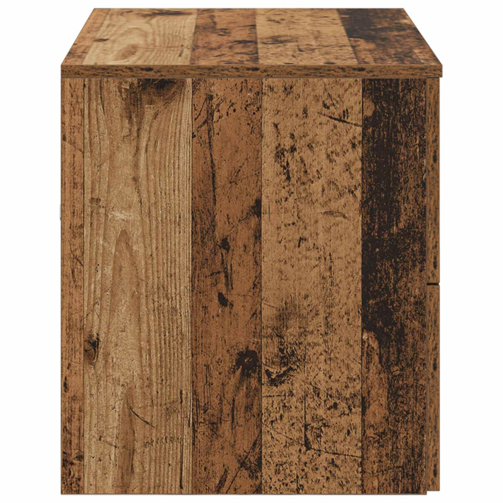 Produktbild för Väggmonterat Badrumsskåp Gammalt trä 62,5 x 44,5 x 50 cm