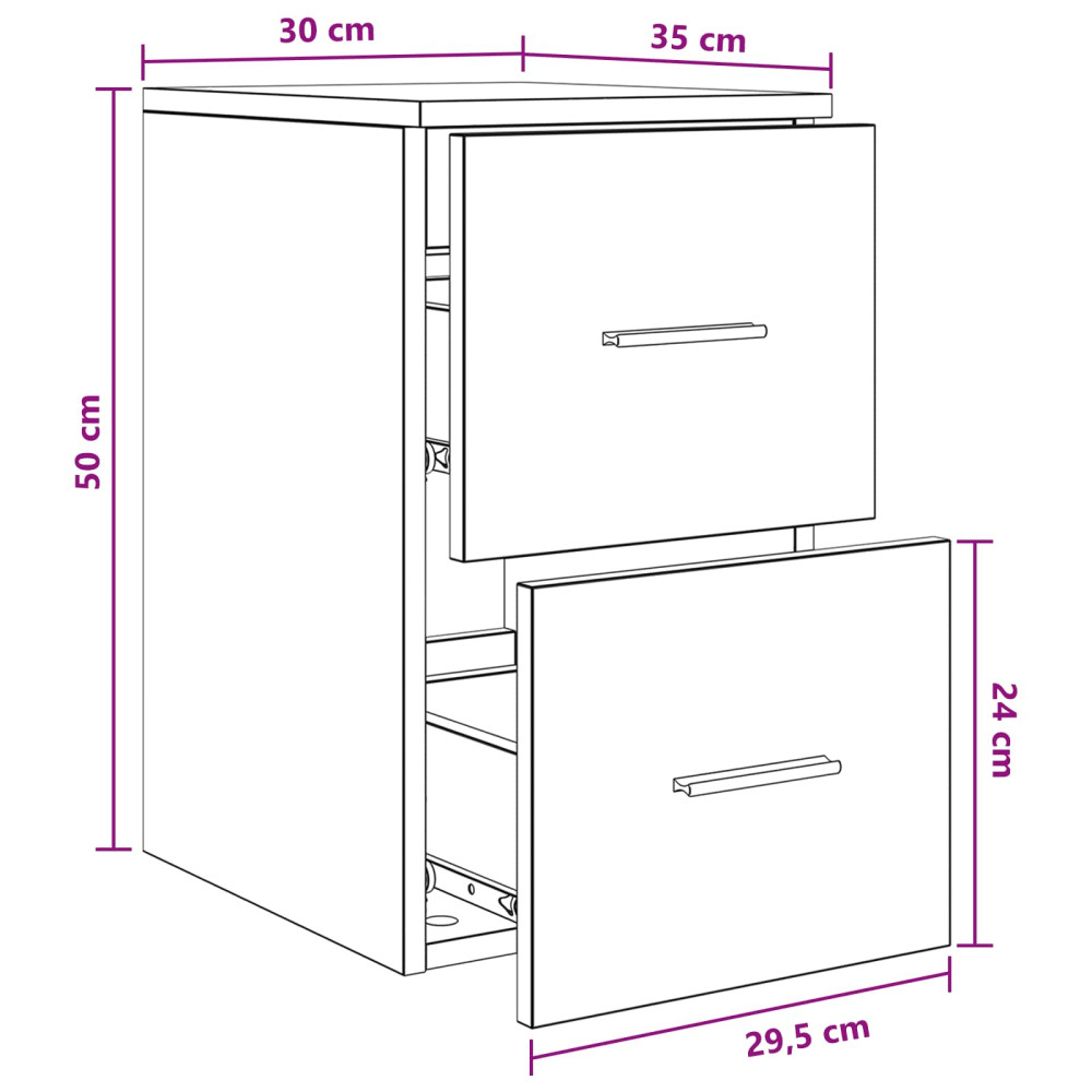 Produktbild för Badrumsskåp Mellan Gammalt trä 30 x 35 x 50 cm Konstruerat trä
