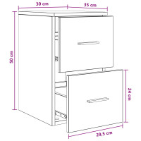 Produktbild för Badrumsskåp Mellan Gammalt trä 30 x 35 x 50 cm Konstruerat trä