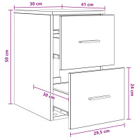 Produktbild för Badrumsskåp Mellan Gammalt trä 30 x 41 x 50 cm Konstruerat trä