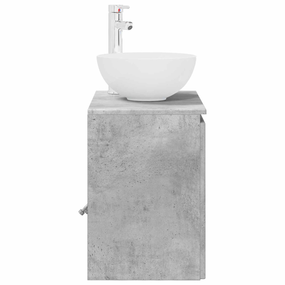 Produktbild för Väggmonterad handfatsspegel Betonggrå 49,5 x 41 x 64,5 cm