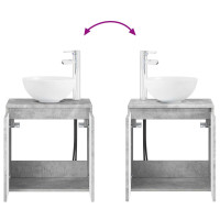 Produktbild för Väggmonterad handfatsspegel Betonggrå 49,5 x 41 x 64,5 cm