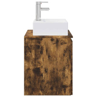 Produktbild för Väggmonterad handfatsspegel Rökt ek 49,5 x 41 x 62,5 cm