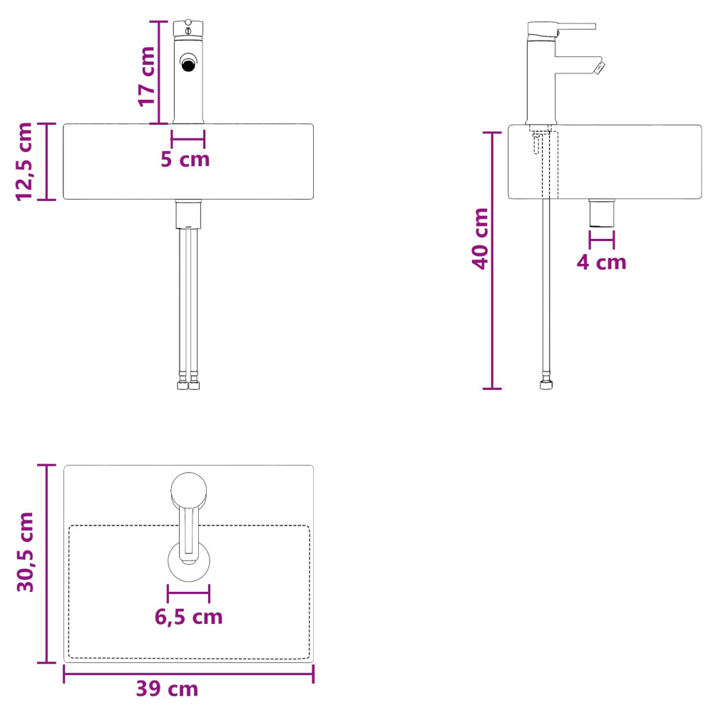 Produktbild för Väggmonterad handfatsspegel Rökt ek 49,5 x 41 x 62,5 cm