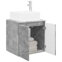 Produktbild för Väggmonterad handfatsspegel Betonggrå 53 x 35 x 63 cm