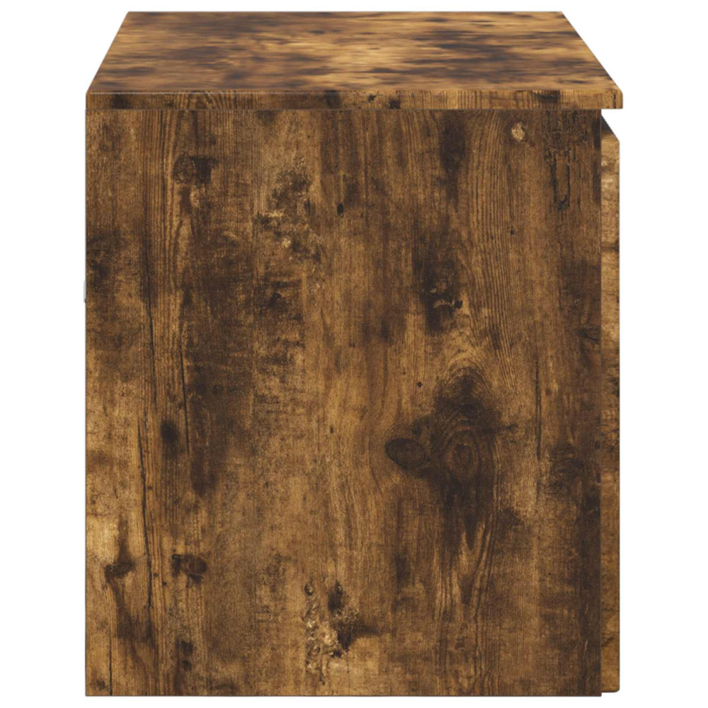 Produktbild för Väggmonterat Badrumsskåp Rökt ek 62,5 x 44,5 x 50 cm