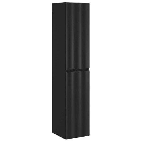 vidaXL Väggmonterat Badrumsskåp Svart 33 x 34,5 x 160 cm