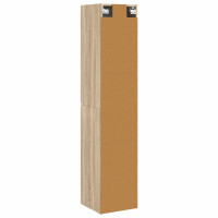 Produktbild för Väggmonterat Badrumsskåp Sonoma-ek 33 x 34,5 x 160 cm