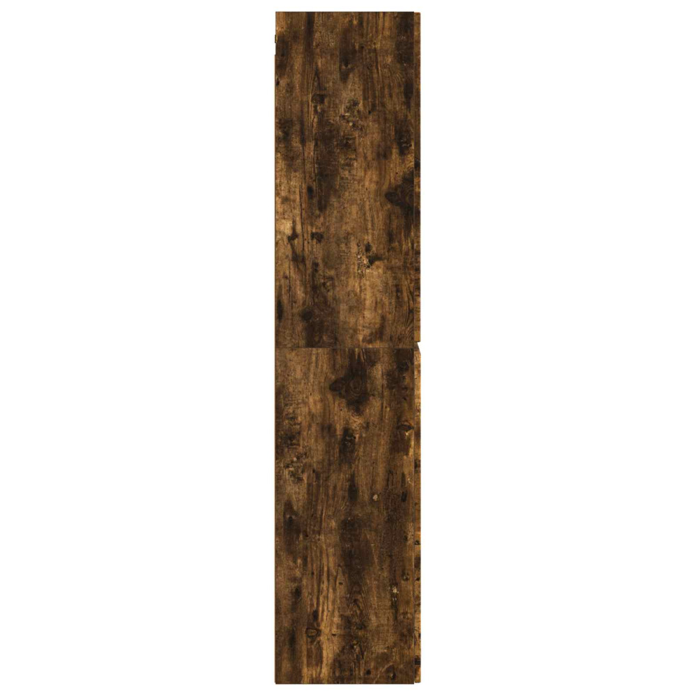Produktbild för Väggmonterat Badrumsskåp Rökt ek 33 x 34,5 x 160 cm