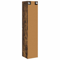 Produktbild för Väggmonterat Badrumsskåp Rökt ek 33 x 34,5 x 160 cm