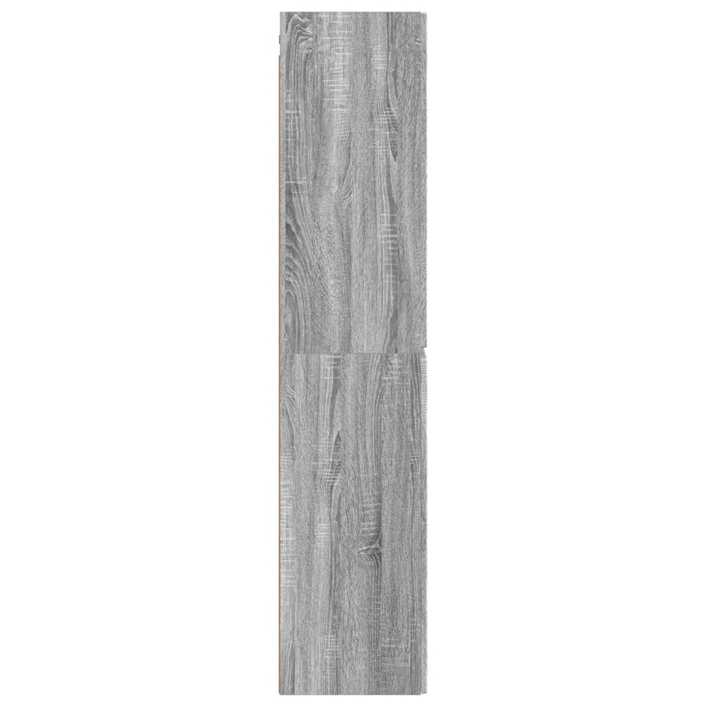 Produktbild för Väggmonterat Badrumsskåp Grå Sonoma 33 x 34,5 x 160 cm