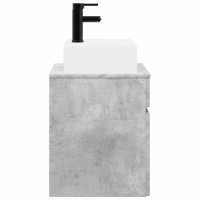 Produktbild för Väggmonterad Handfat Vanity Betonggrå 39 x 41 x 62,5 cm