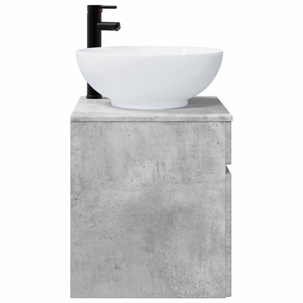 Produktbild för Väggmonterad handfatsspegel Betonggrå 49 x 44,5 x 66,5 cm
