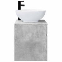 Produktbild för Väggmonterad handfatsspegel Betonggrå 49 x 44,5 x 66,5 cm