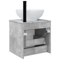 Produktbild för Väggmonterad handfatsspegel Betonggrå 49 x 44,5 x 66,5 cm