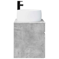 Produktbild för Väggmonterad handfatsspegel Betonggrå 49 x 44,5 x 66 cm