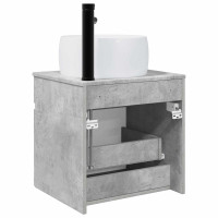 Produktbild för Väggmonterad handfatsspegel Betonggrå 49 x 44,5 x 66 cm