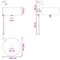 Produktbild för Väggmonterad handfatsspegel Betonggrå 49 x 44,5 x 66 cm