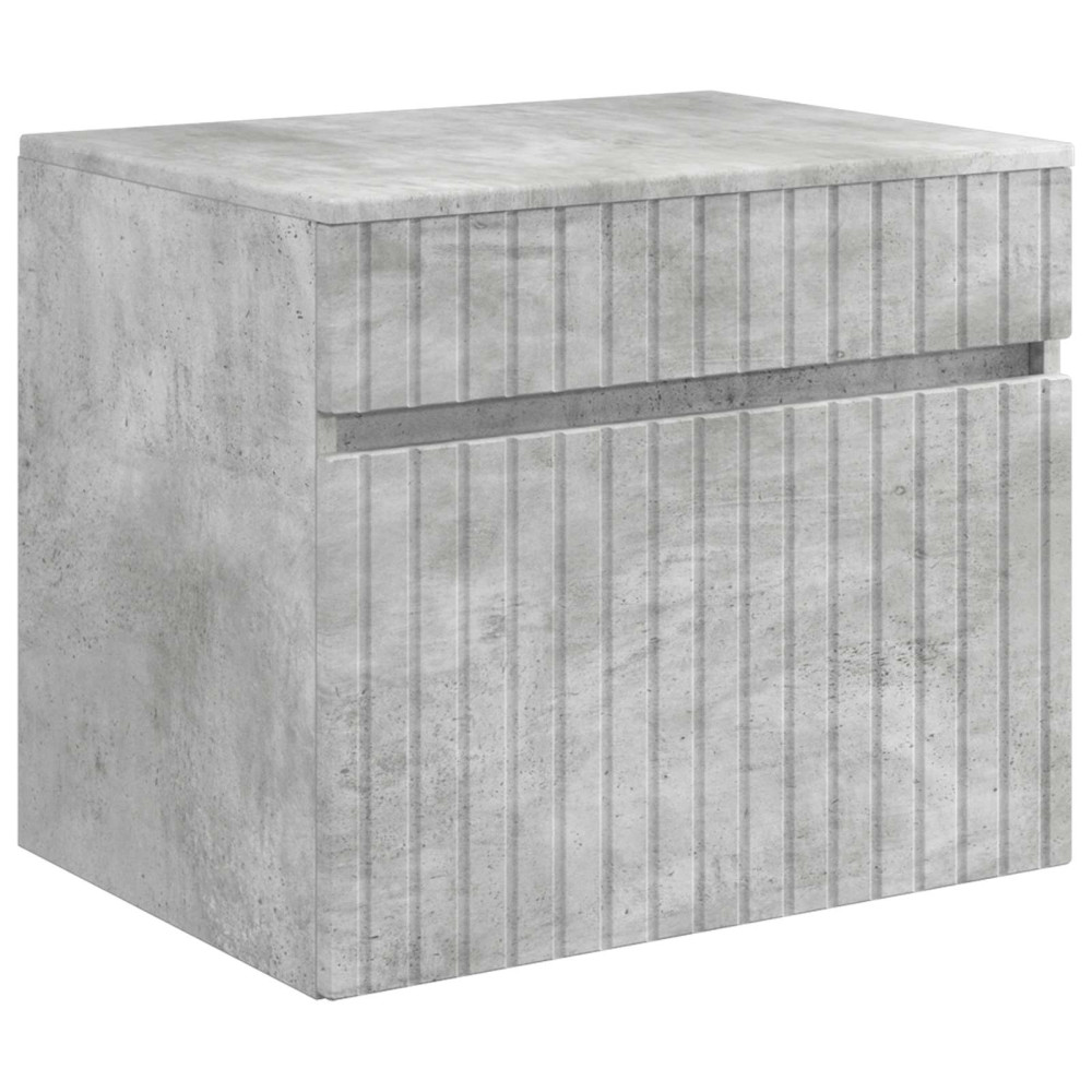 Produktbild för Väggmonterat Badrumsskåp Betonggrå 59 x 44,5 x 50 cm