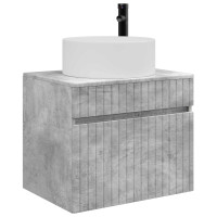 Produktbild för Väggmonterat Badrumsskåp Betonggrå 59 x 44,5 x 50 cm