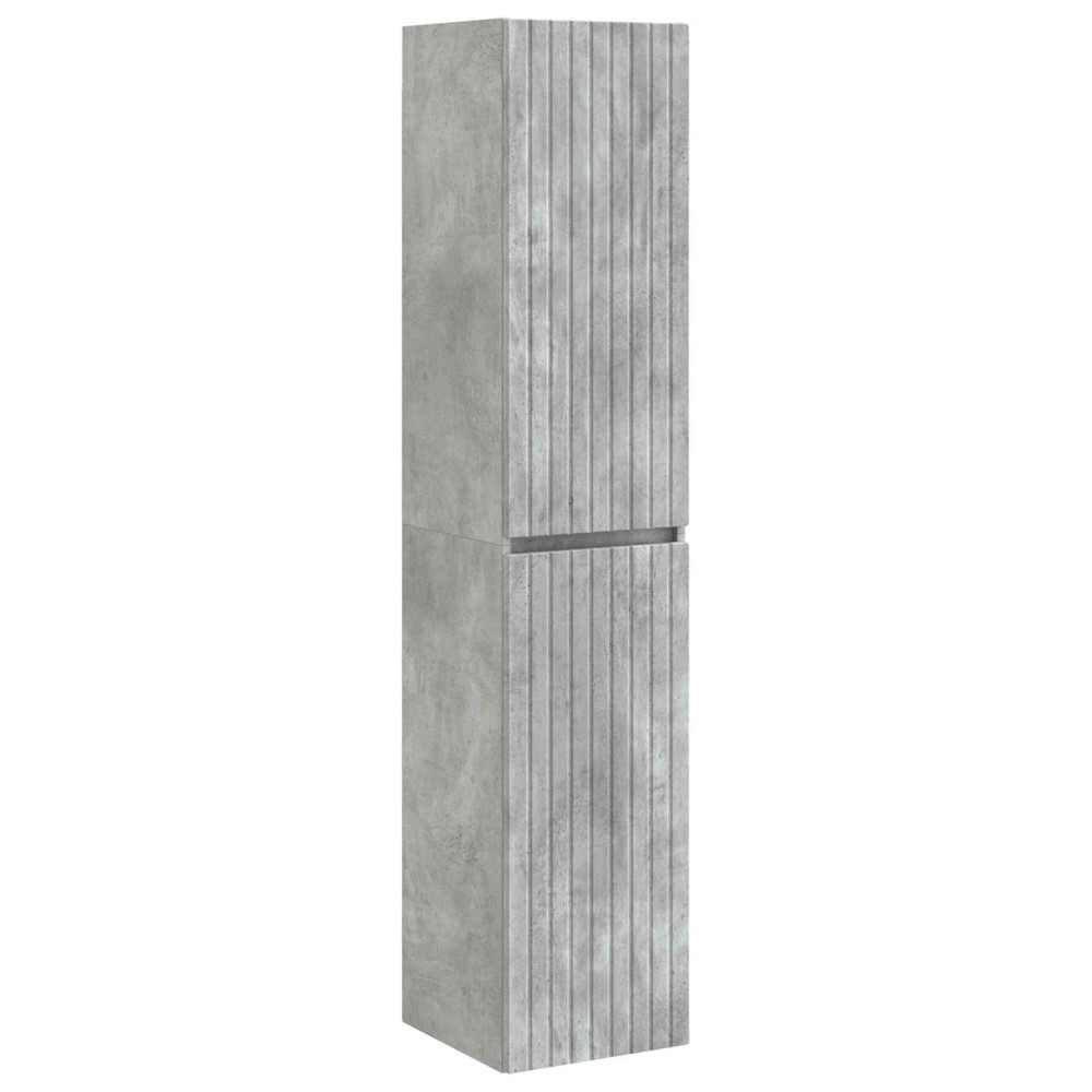 Produktbild för Väggmonterat Badrumsskåp Betonggrå 33 x 34,5 x 160 cm