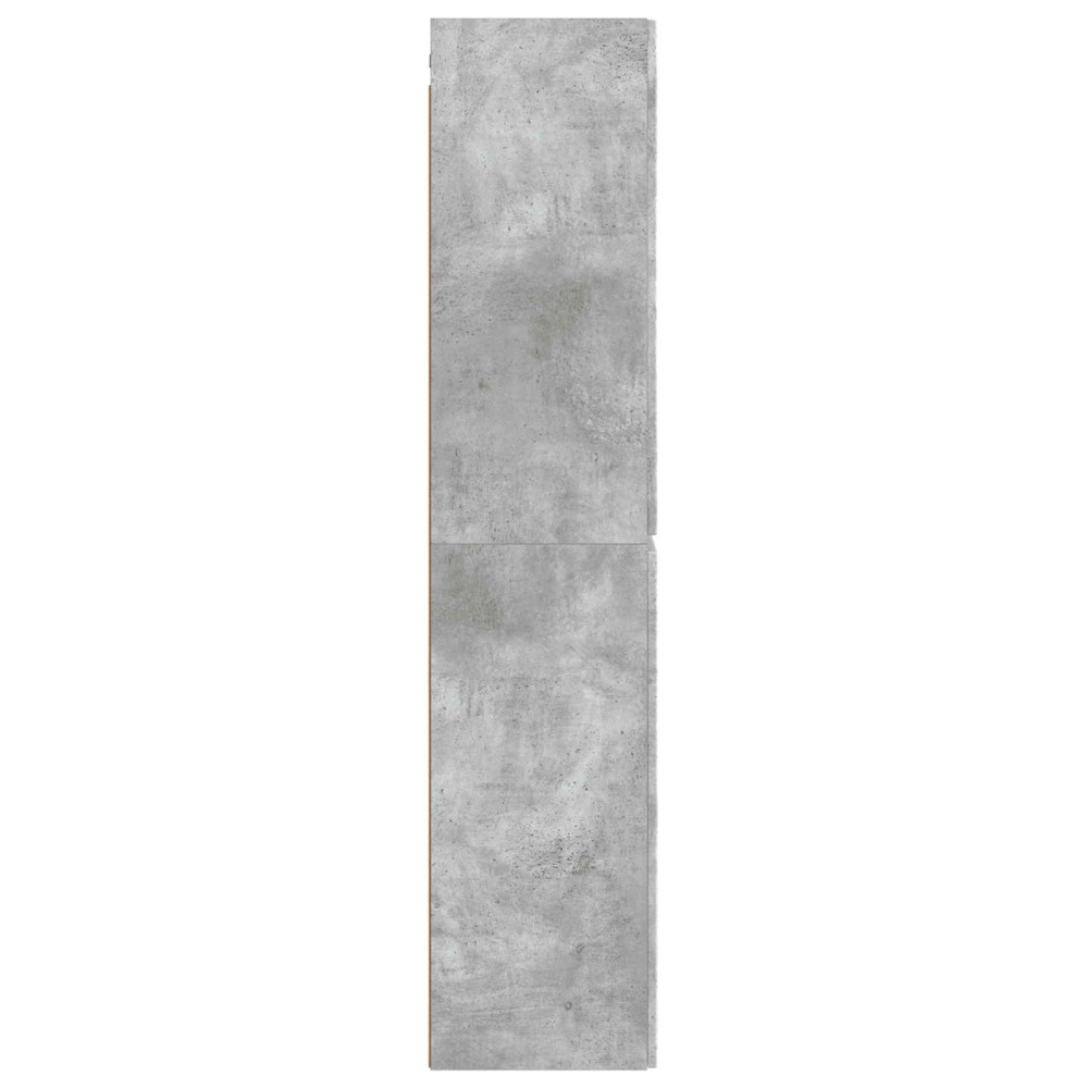 Produktbild för Väggmonterat Badrumsskåp Betonggrå 33 x 34,5 x 160 cm