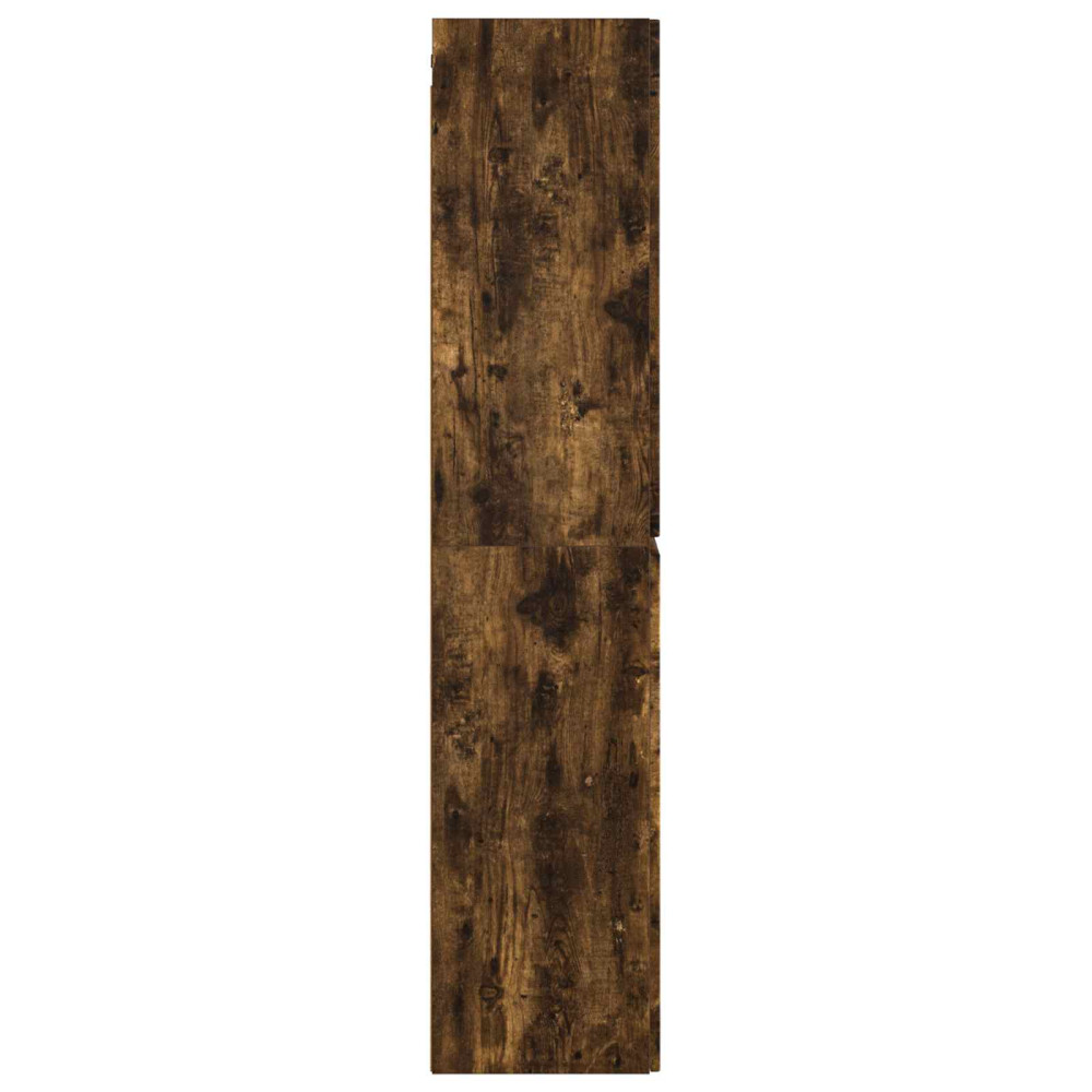 Produktbild för Väggmonterat Badrumsskåp Rökt ek 33 x 34,5 x 160 cm