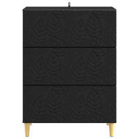 Produktbild för Lådans skåp Svart 66 x 34,5 x 90 cm Konstruerat trä