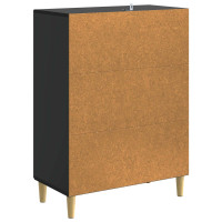 Produktbild för Lådans skåp Svart 66 x 34,5 x 90 cm Konstruerat trä