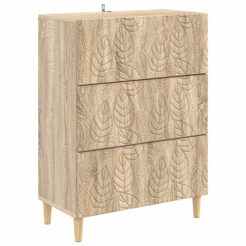 vidaXL Lådans skåp Sonoma-ek 66 x 34,5 x 90 cm Konstruerat trä