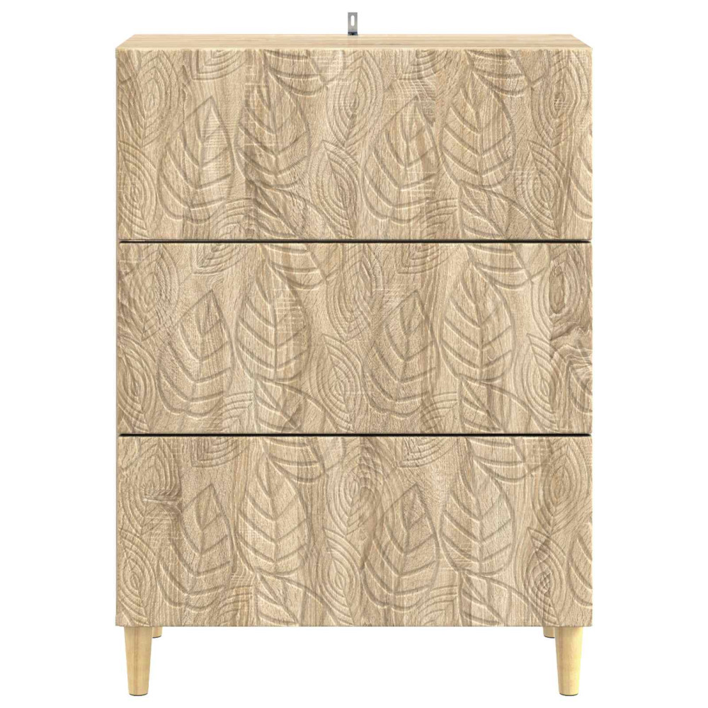 Produktbild för Lådans skåp Sonoma-ek 66 x 34,5 x 90 cm Konstruerat trä