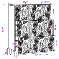 Produktbild för Lådans skåp Sonoma-ek 66 x 34,5 x 90 cm Konstruerat trä