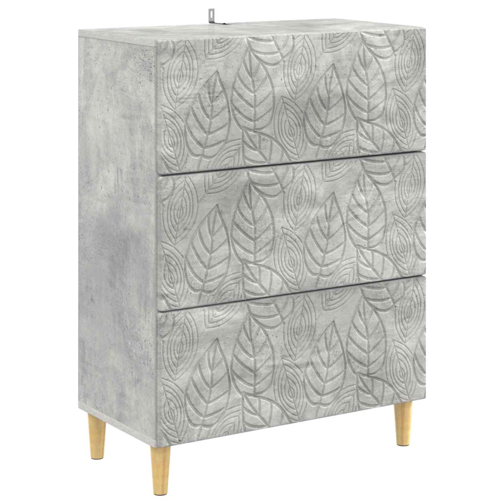 Produktbild för Lådans skåp Betonggrå 66 x 34,5 x 90 cm Konstruerat trä
