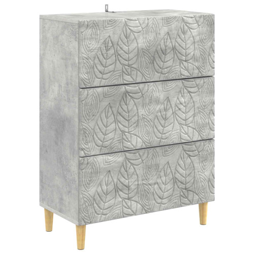 vidaXL Lådans skåp Betonggrå 66 x 34,5 x 90 cm Konstruerat trä