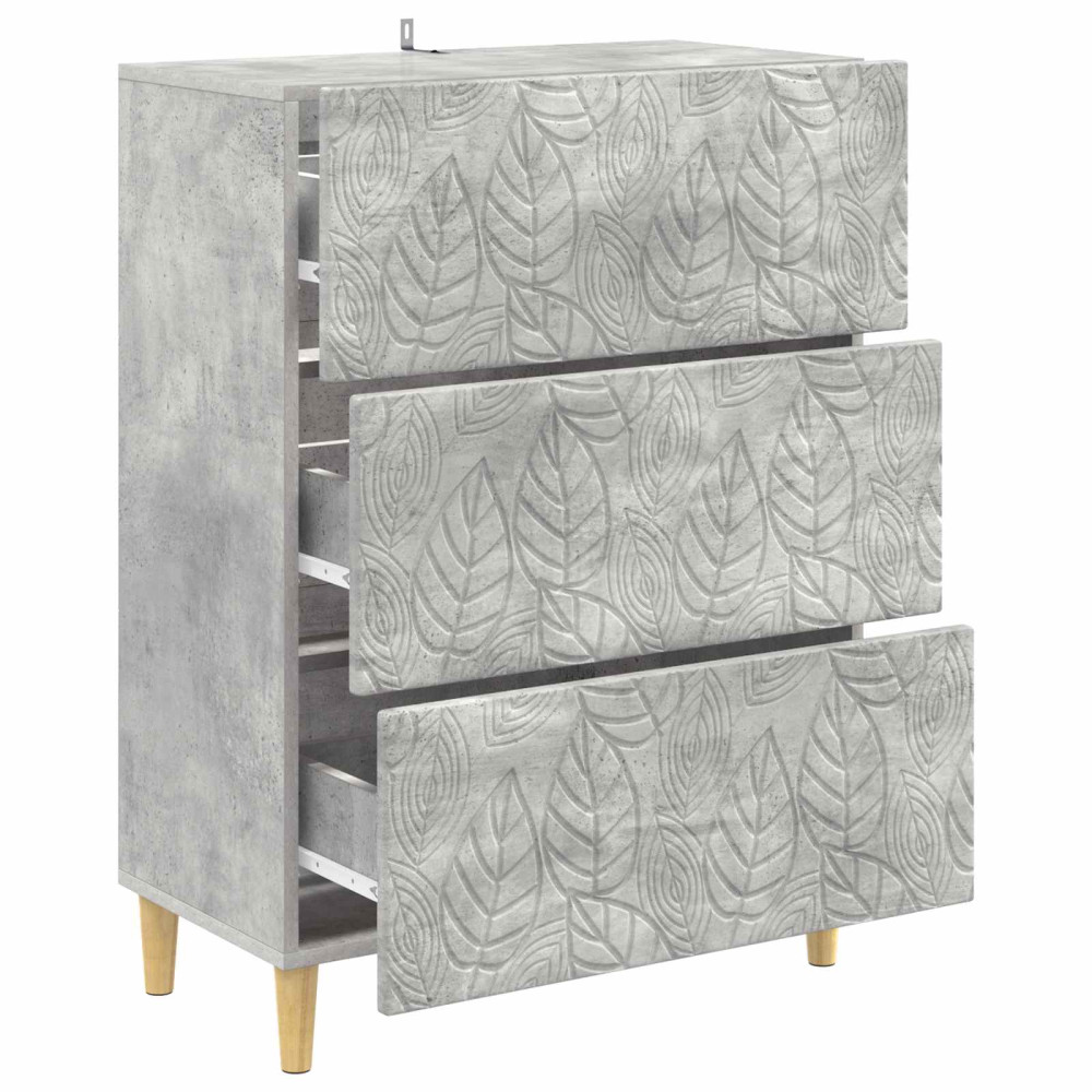 Produktbild för Lådans skåp Betonggrå 66 x 34,5 x 90 cm Konstruerat trä