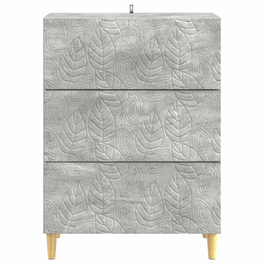 Produktbild för Lådans skåp Betonggrå 66 x 34,5 x 90 cm Konstruerat trä