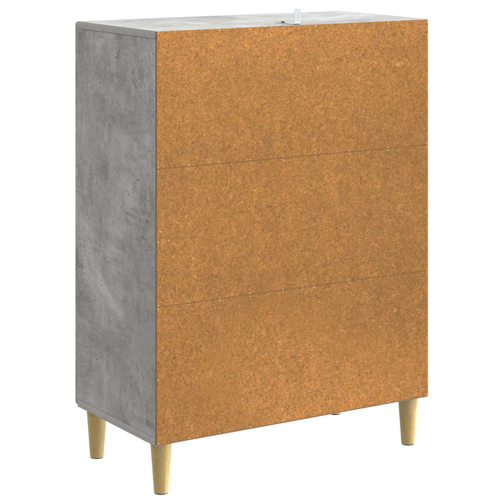 Produktbild för Lådans skåp Betonggrå 66 x 34,5 x 90 cm Konstruerat trä