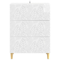 Produktbild för Lådans skåp Vit högglans 66 x 34,5 x 90 cm Konstruerat trä