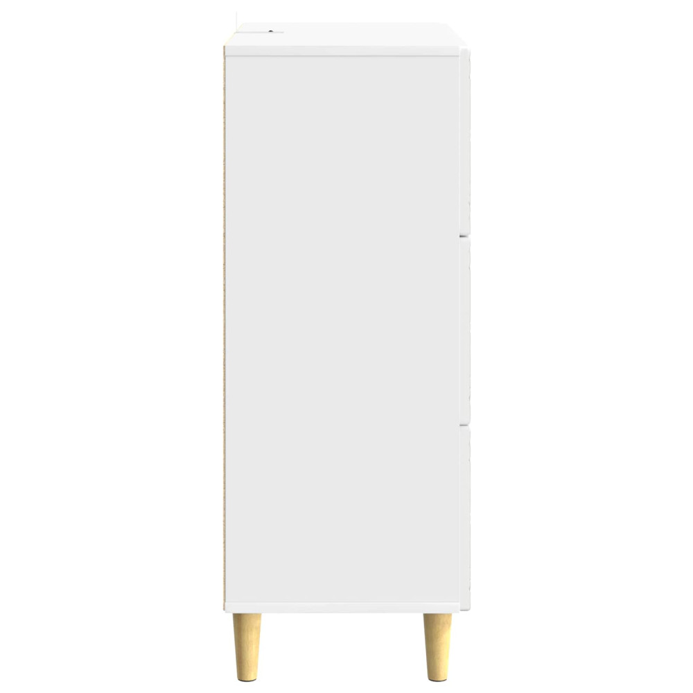 Produktbild för Lådans skåp Vit högglans 66 x 34,5 x 90 cm Konstruerat trä